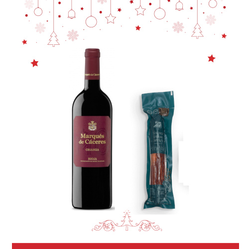 Lote Navideño Selecto: Rioja y Lomo de Bellota