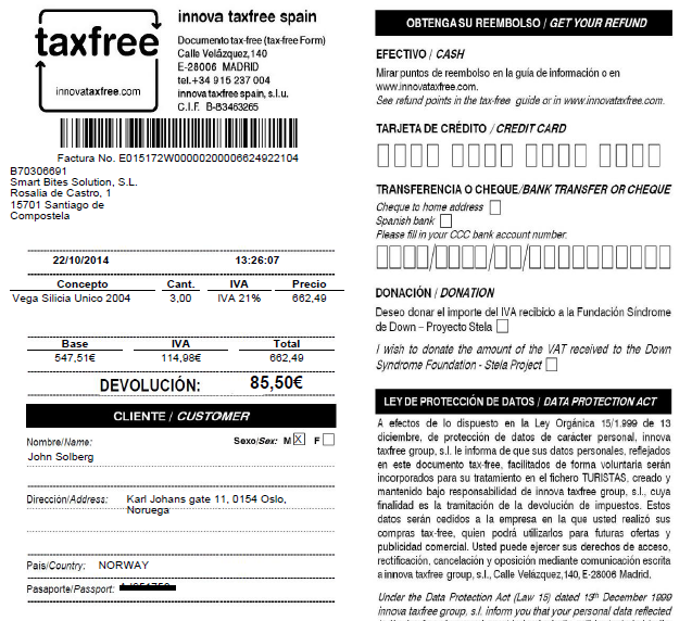 Ejemplo documento Taxfree